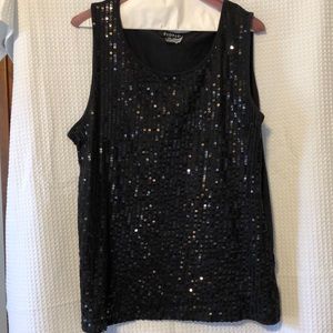 Black Vertical Sequin Tank